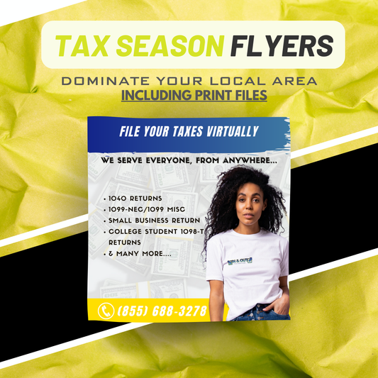 10 Tax Season Flyers Template ( Digital & Print Copy )